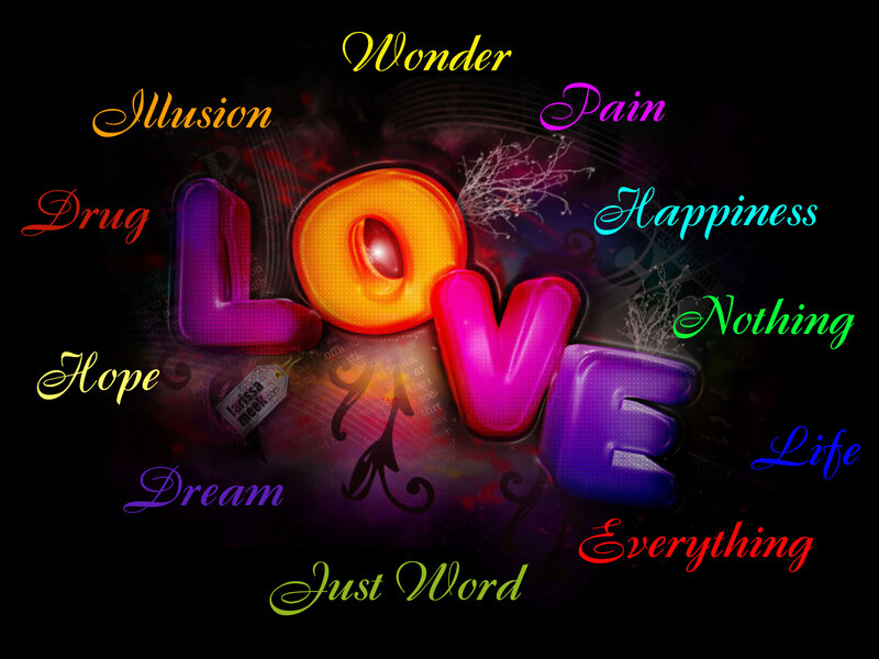 Word Art with 'LOVE'
