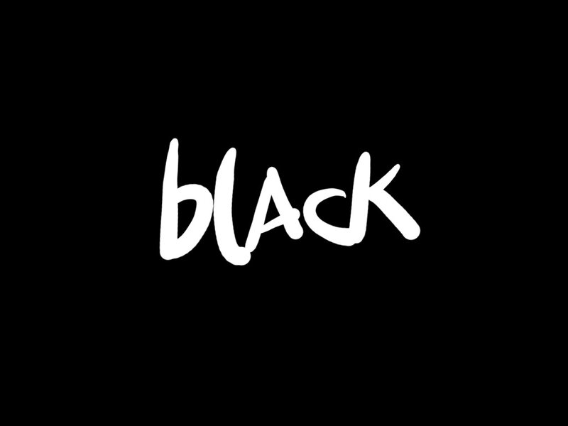 Word Black on Background