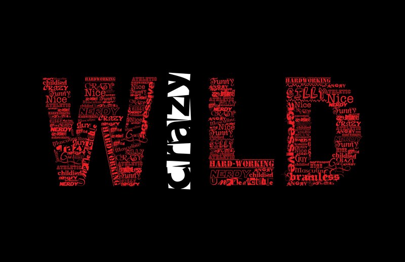 Word Cloud Art — Black, Bold