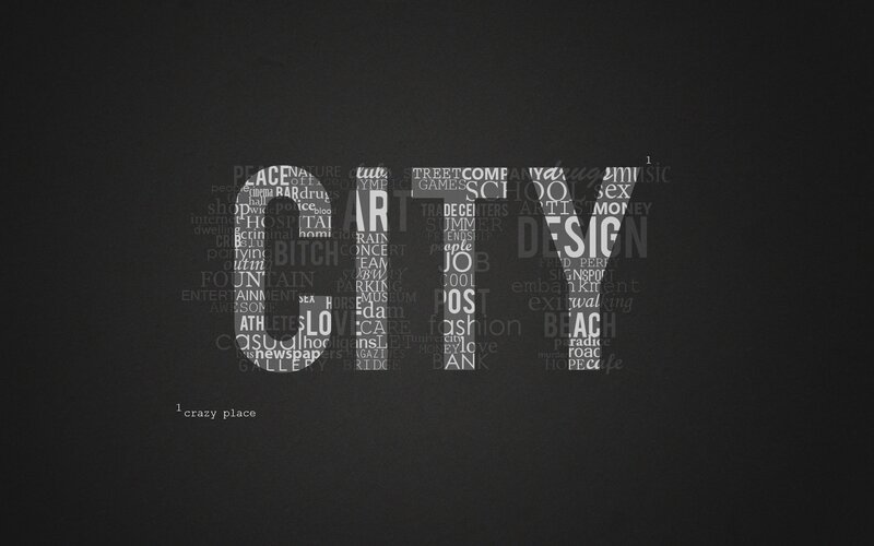 Word Cloud Art — Black, Minimalist
