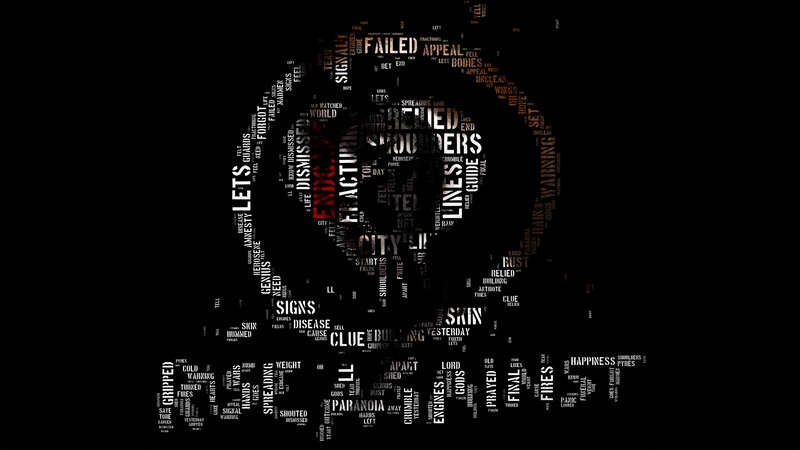 Word Cloud in Silhouette — Black