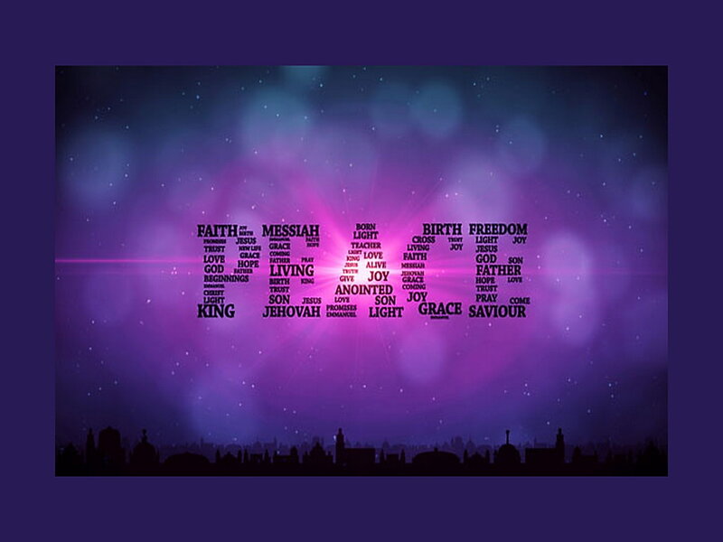 Word Cloud in Sky — Purple