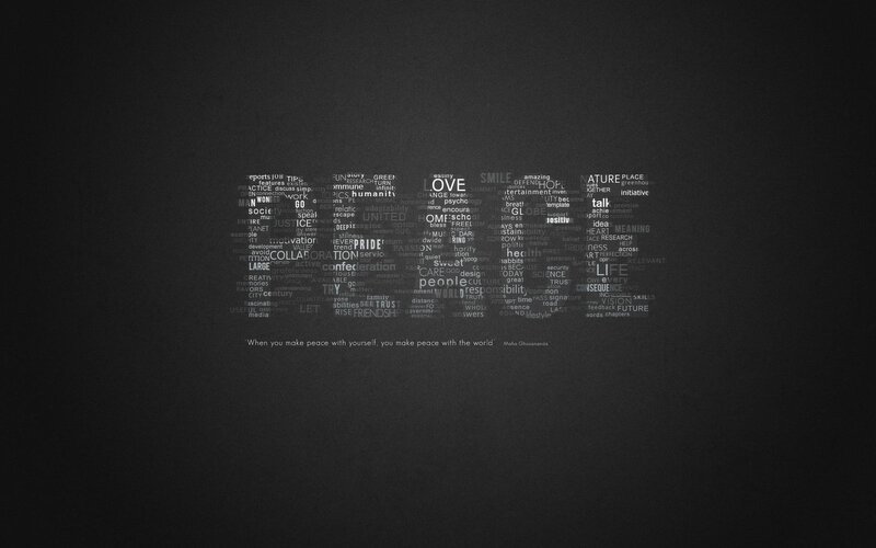 Word Cloud on Dark Background — Black, Thoughtful
