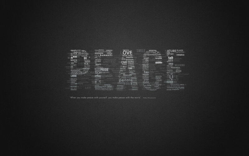 Word Cloud on Dark Background