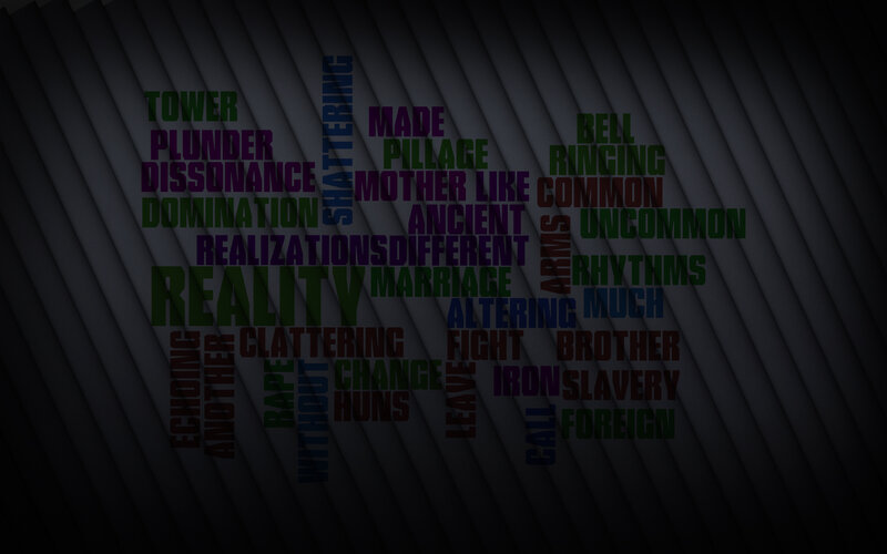 word cloud with dark background