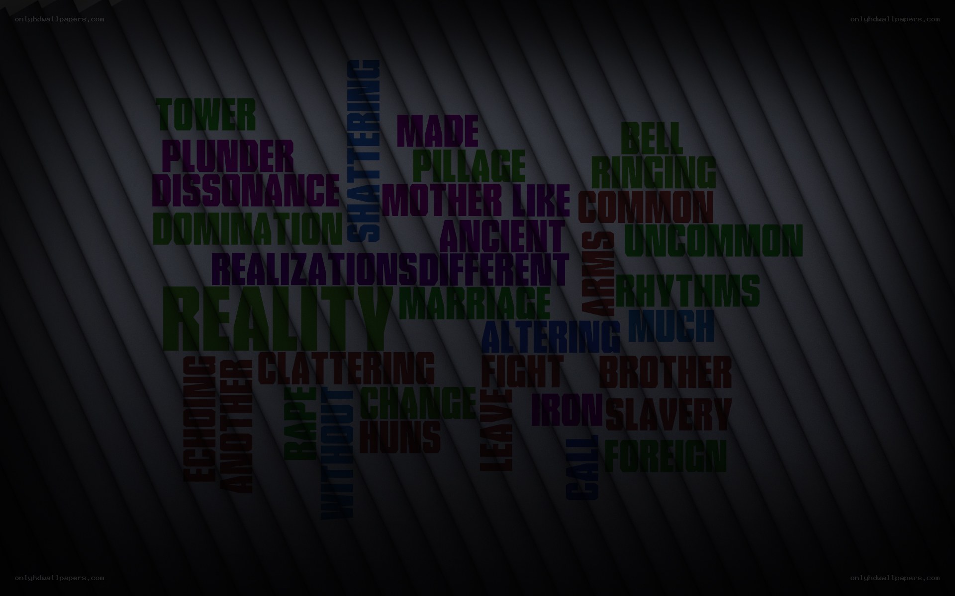 word cloud with dark background