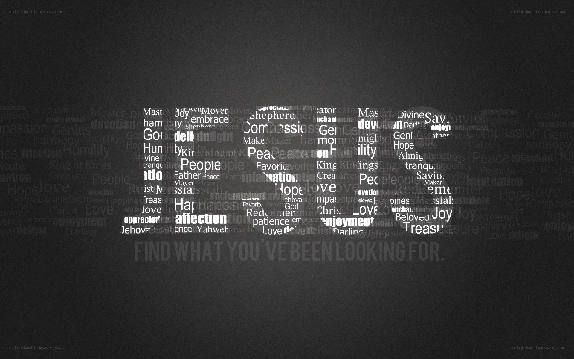 word cloud with inspirational words