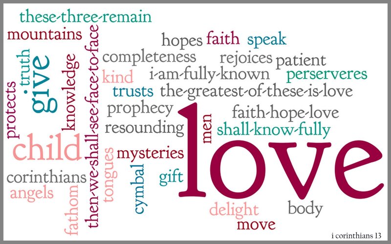 Word Cloud with Love Theme — Maroon