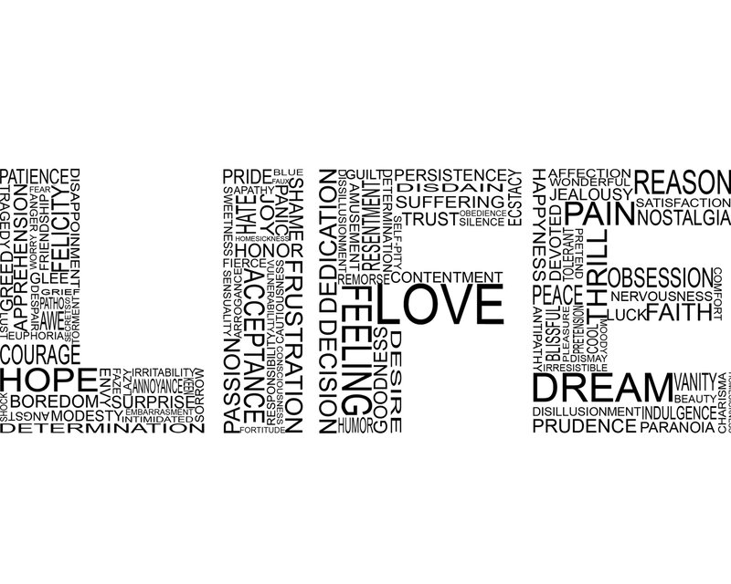 word cloud with love theme