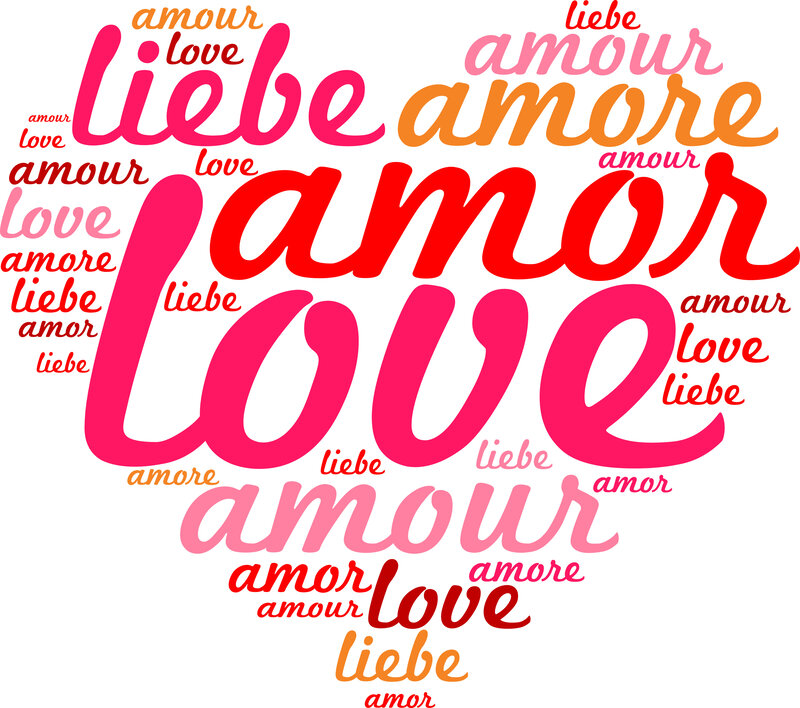 Word Cloud with Love Words