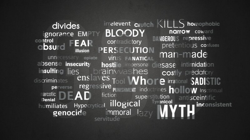 Word cloud with negative concepts
