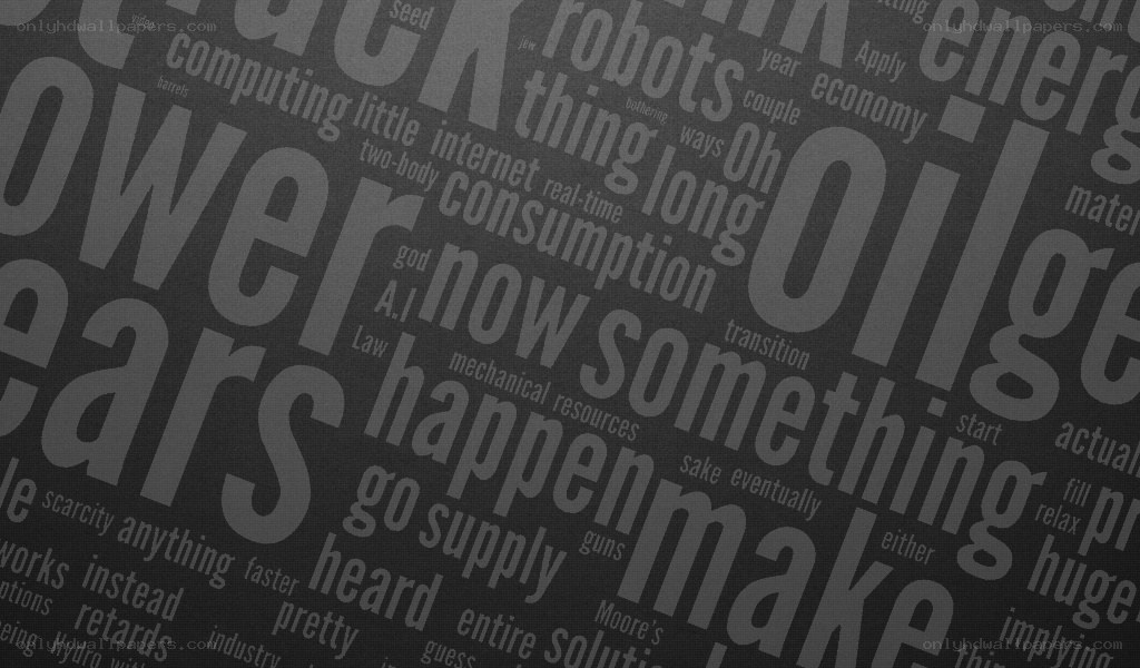 word cloud with oil and technology terms