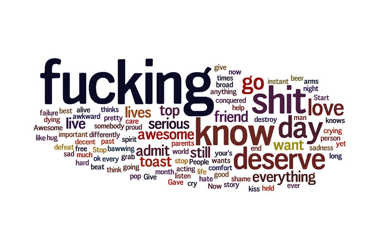 word cloud with profanity