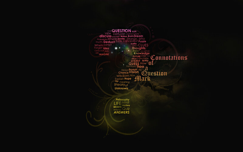 Word Cloud with Question Mark