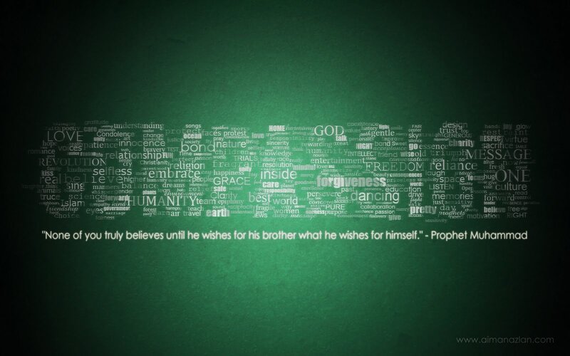 Word cloud with quote