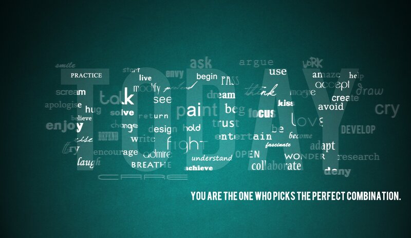 word cloud with today theme