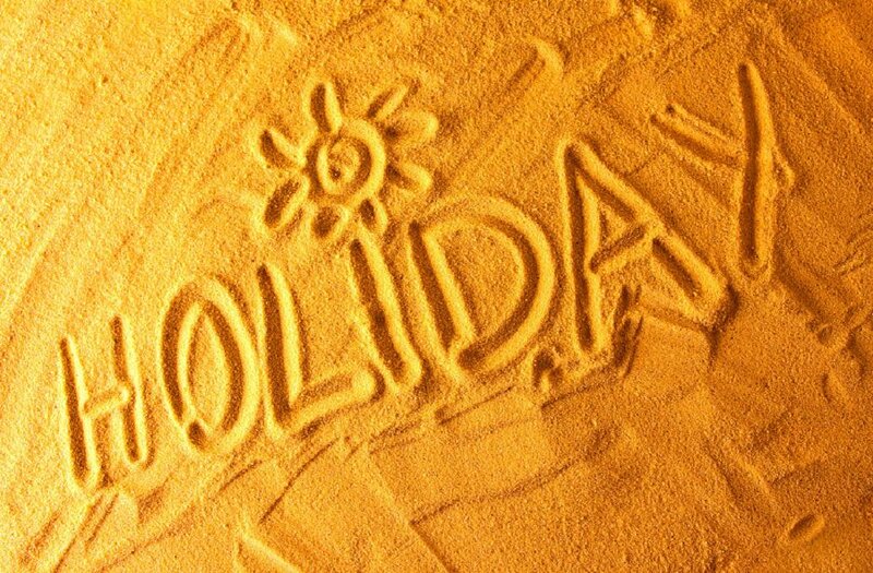 Word Holiday in Sand
