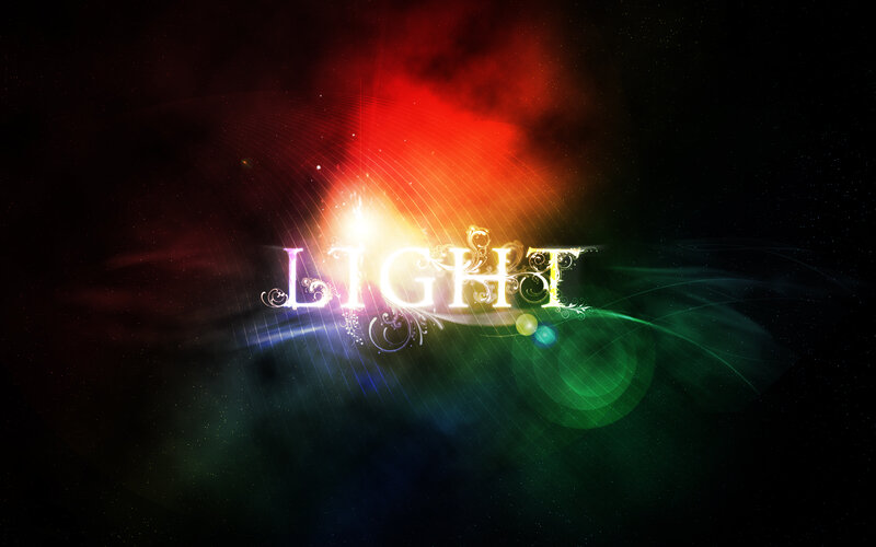 Word Light in Space