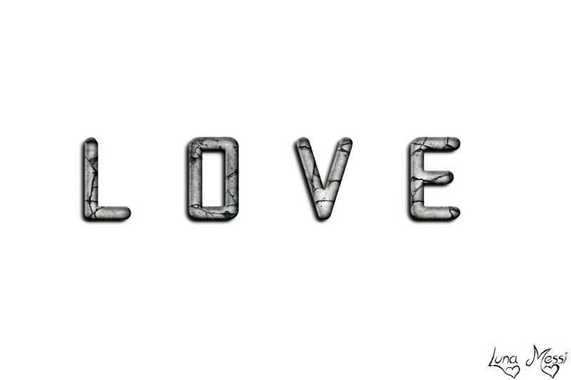 Word Love in Stone Texture