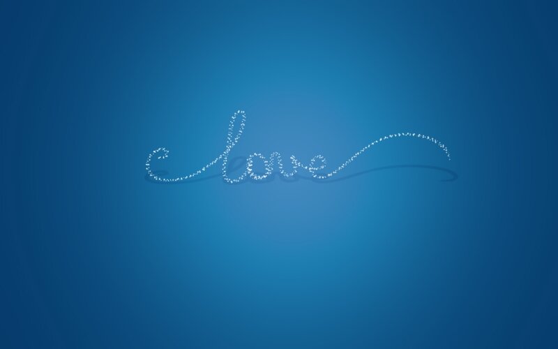 Word Love Made of Dots