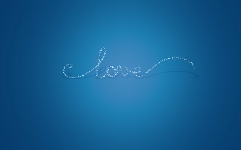 Word Love Made of Sparkles