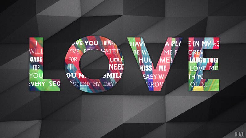 Word Love Made of Text