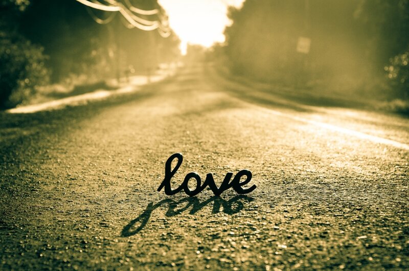 Word Love on Road