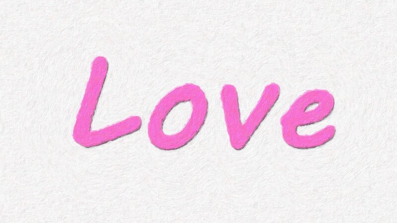 Word Love on Textured Paper