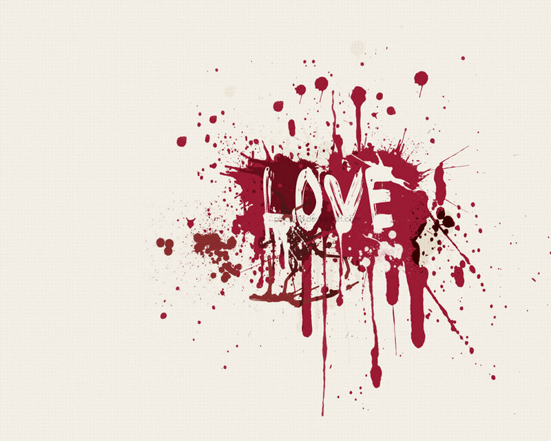Word Love Splattered