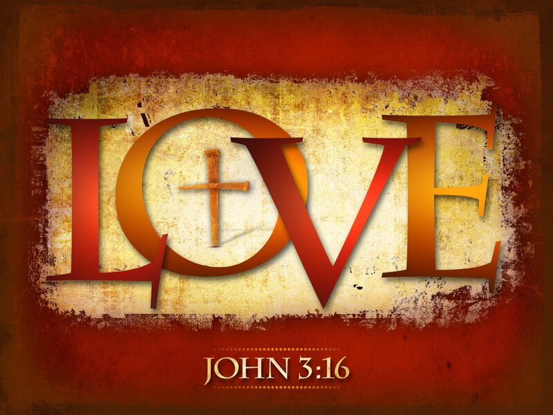Word Love with Cross