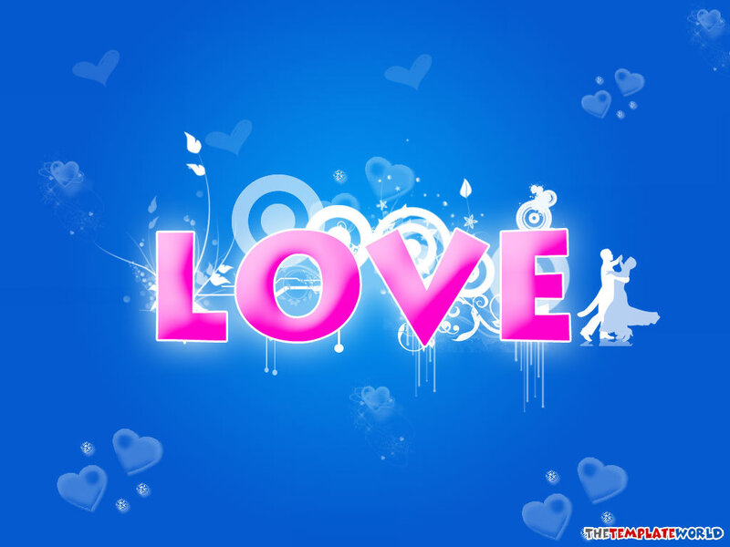 Word Love with Hearts