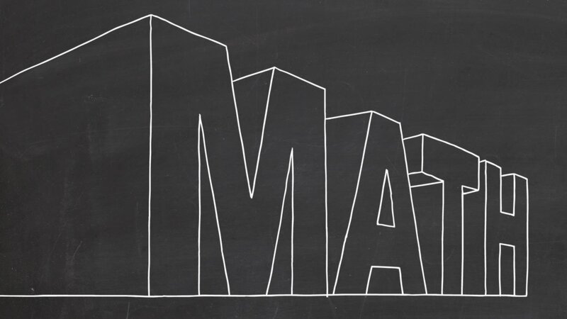 Word Math on Chalkboard