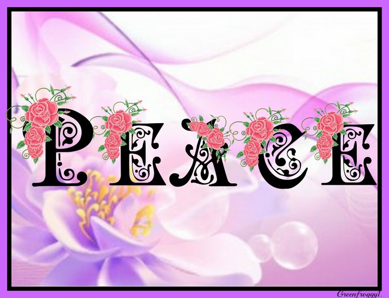 Word Peace with Roses
