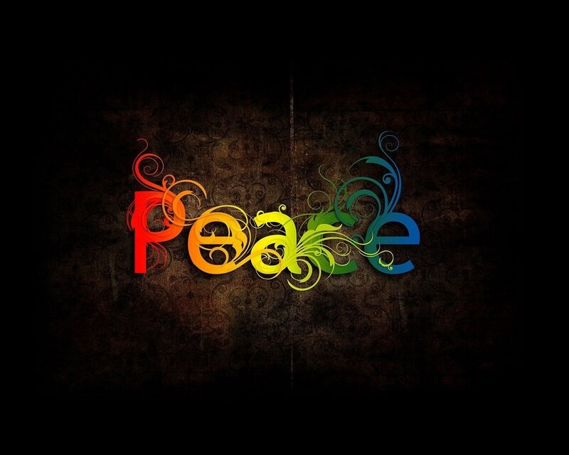 Word Peace with Swirls