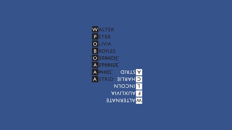 Word Puzzle on Blue Background