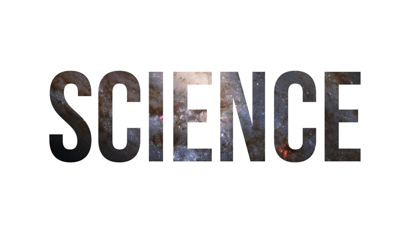 Word Science with Galaxy Texture — White