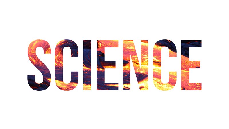 Word Science with Lava Texture — Orange