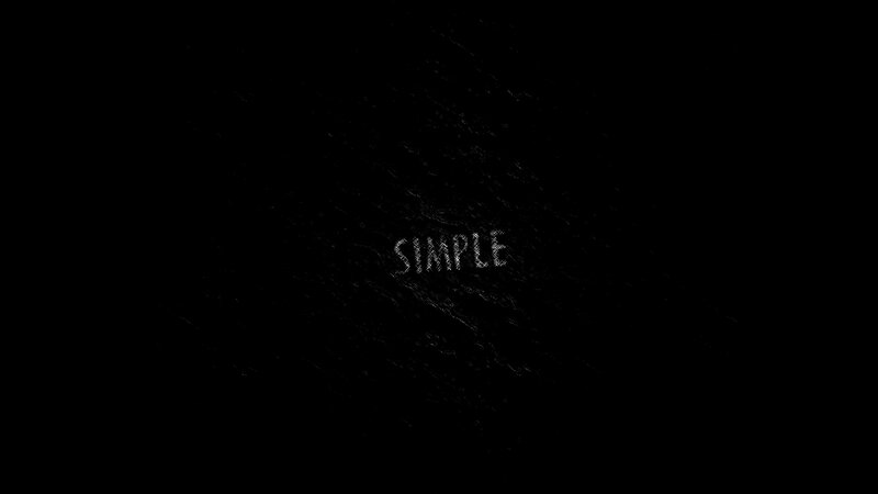 Word Simple on Dark Surface