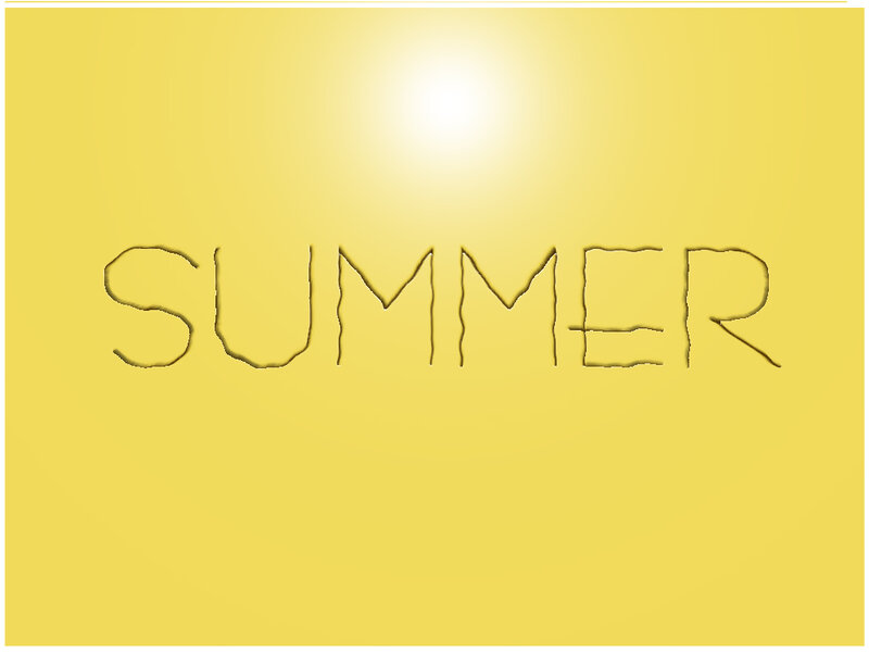 Word Summer on Yellow