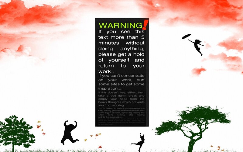 Work motivation warning
