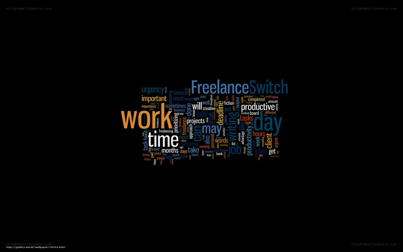 work time word cloud