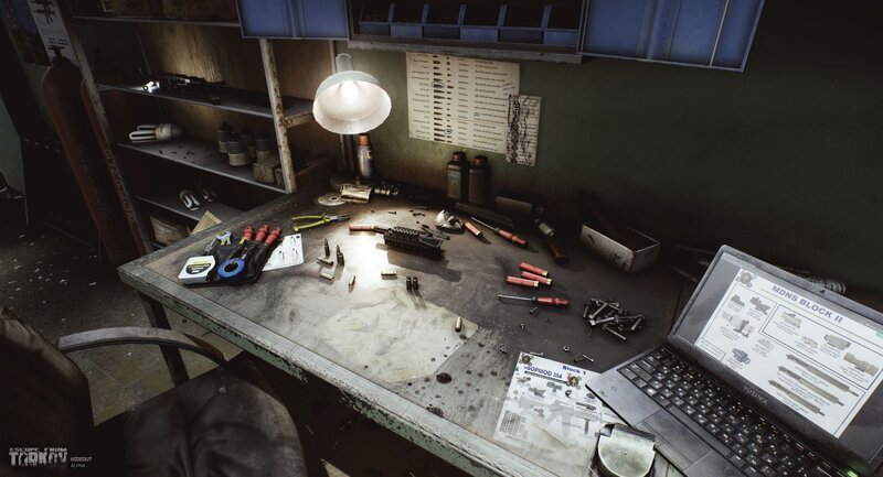 Workbench with Tools — Gray