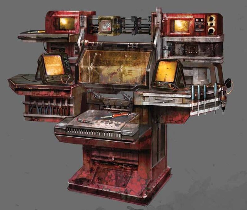 Workbench with Tools — Red