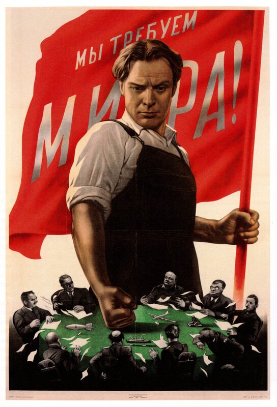 Worker Holding Flag