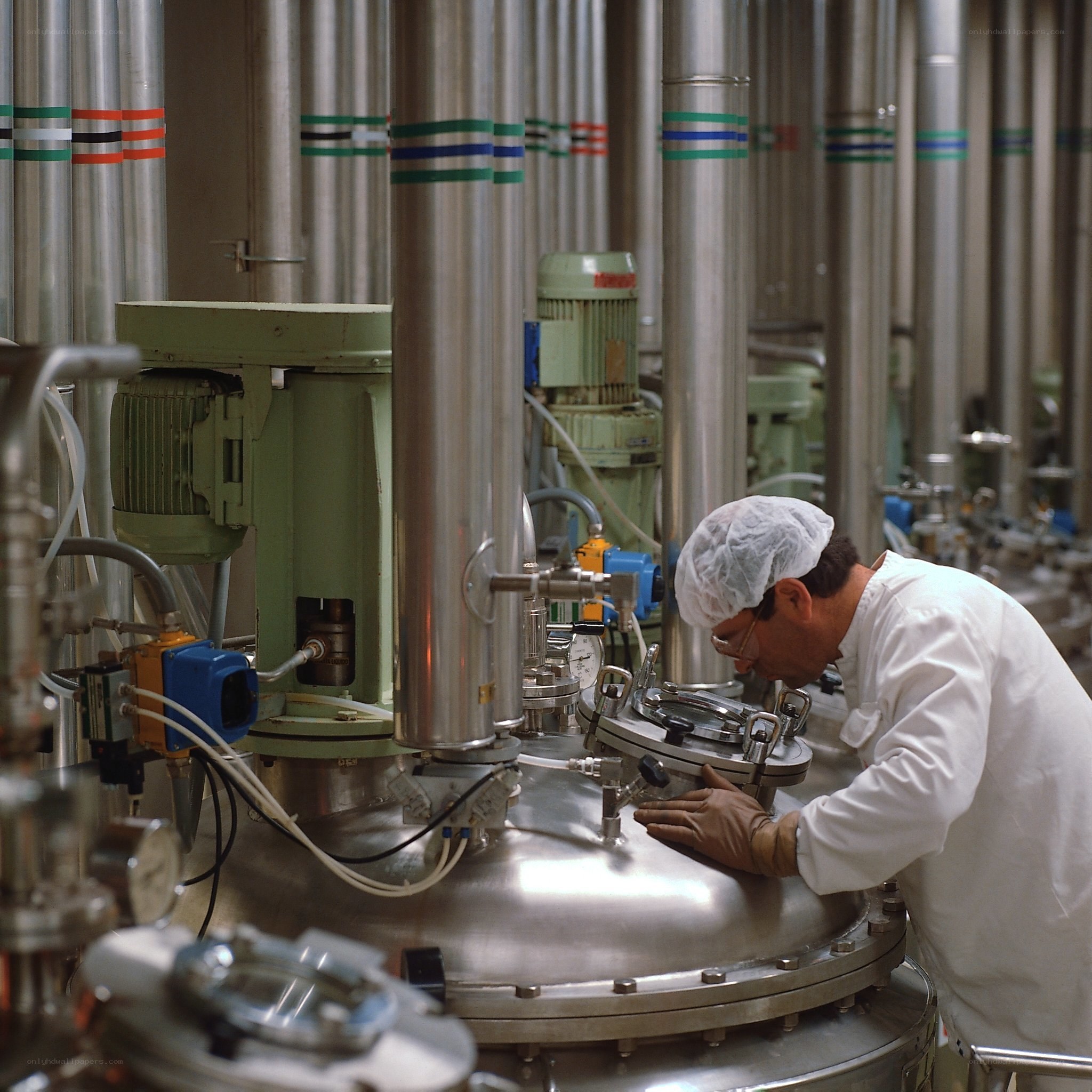 Worker in a chemical plant