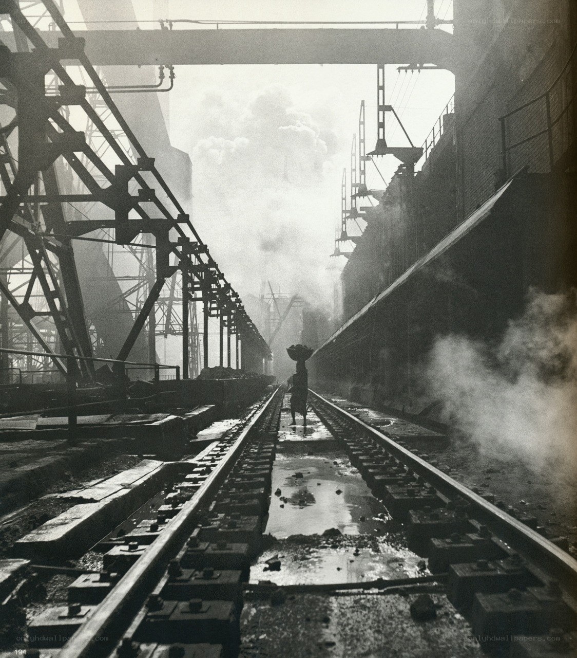 Worker in a steel mill