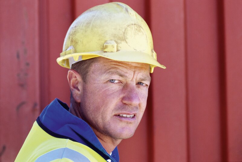 Worker in hard hat