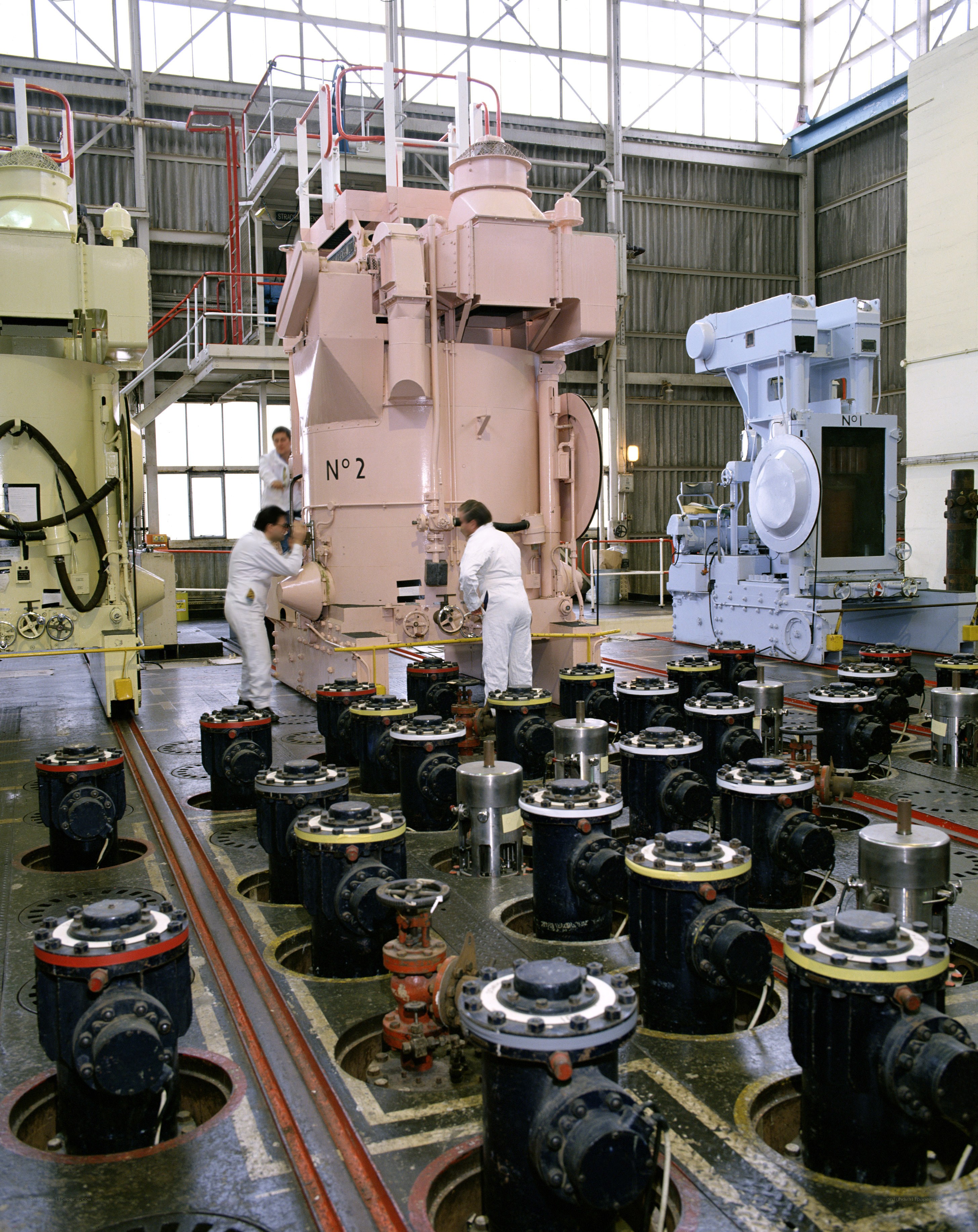 Workers in a power plant