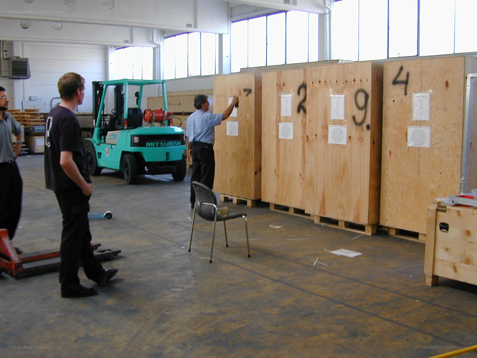 Workers in a warehouse