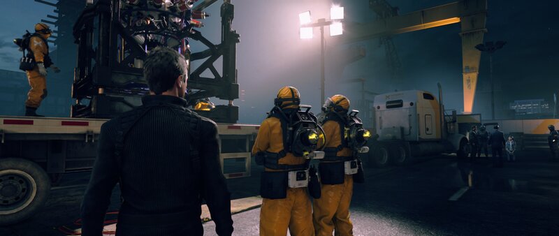 Workers in Hazmat Suits